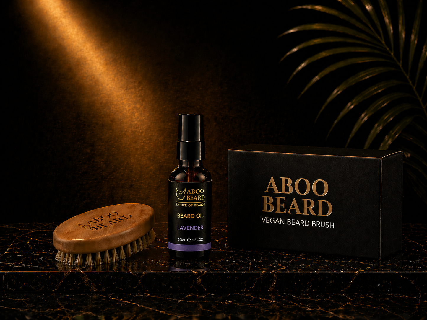 Halal / Vegan Beard Brush & Lavender Oil
